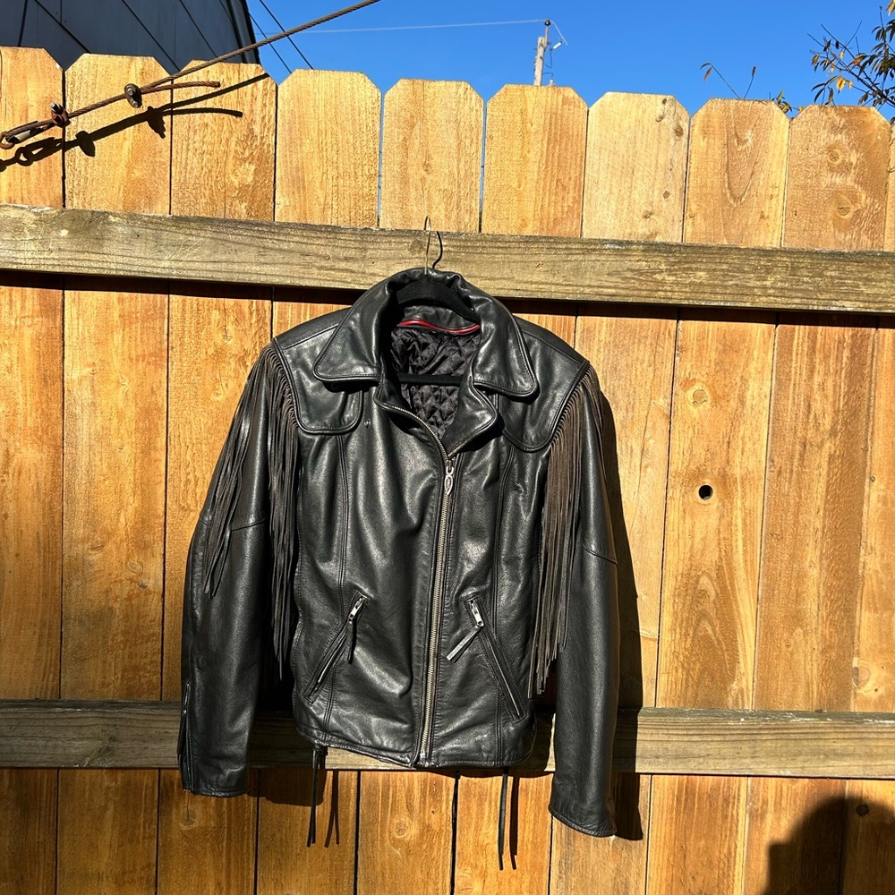 HARLEY DAVIDSON MEDIUM HERITAGE SPRINGER HAWK LEATHER JACKET‎ size womans medium